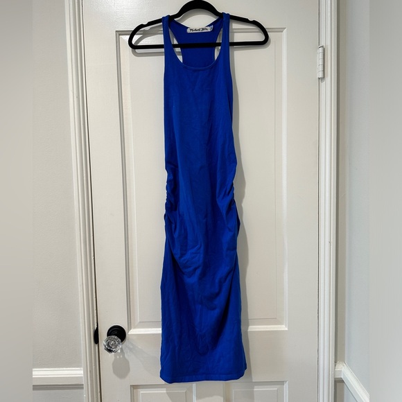 Michael Stars blue Racerback ruched midi dress - Picture 2 of 11